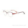 High Quality Vintage Half-rim Metal Optical Eyewear Frames Rectangle Computer Glasses